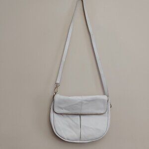 Whistles leather cream crossbody bag